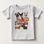 T-shirt Pour Bébé Amis Chiens Furever Chiens Chiens Chiens Chiens Ch (Devant)