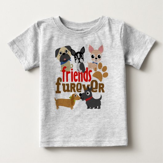 T-shirt Pour Bébé Amis Chiens Furever Chiens Chiens Chiens Chiens Ch (Devant)