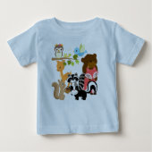 T-shirt Pour Bébé Amis de forêt (Devant)