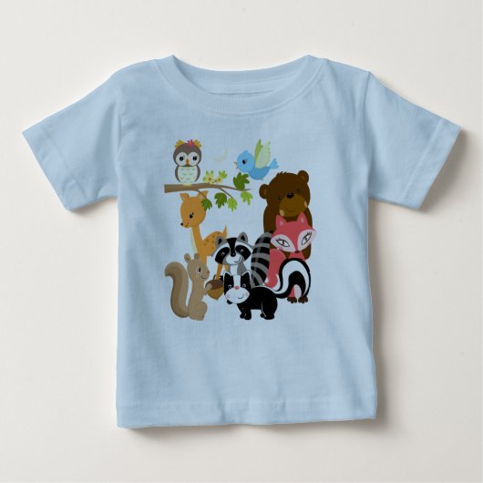 T-shirt Pour Bébé Amis de forêt (Devant)