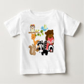 T-shirt Pour Bébé Amis de forêt (Devant)