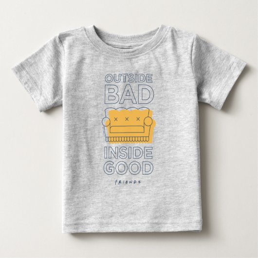 T-shirt Pour Bébé AMIS™ | Dehors Mauvais, Inside Good (Devant)