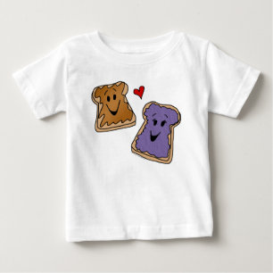 T-shirt Pour Bébé Amis gais de bande dessinée de beurre et de gelé