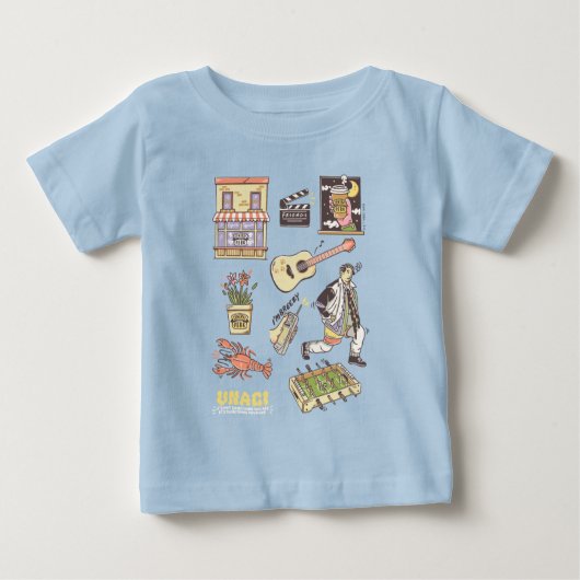 T-shirt Pour Bébé AMIS™ | Icônes de dessin graphique 4 (Devant)