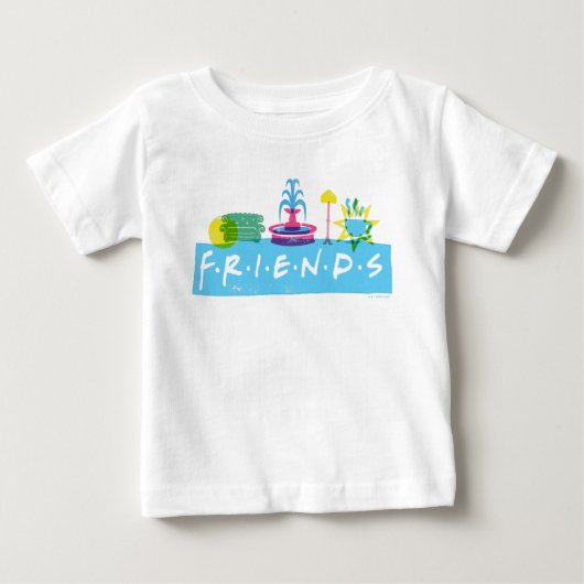 T-shirt Pour Bébé AMIS™ | Logo avec icônes (Devant)