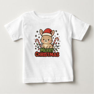 T-shirt Pour Bébé AMITA Joyeux Noël Lapin Mignon