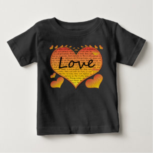 T-shirt Pour Bébé Amour 1 Corinthiens 13 Coeurs