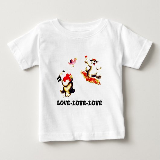T-shirt Pour Bébé Amour-Amour-Amour (Devant)