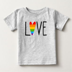 T-shirt Pour Bébé Amour arc-en-ciel