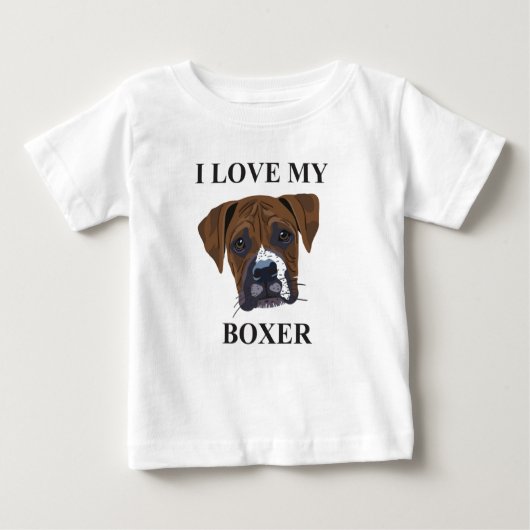 T-shirt Pour Bébé Amour de boxeur (Devant)