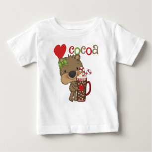 T-shirt Pour Bébé Amour de cacao d'ours de fille