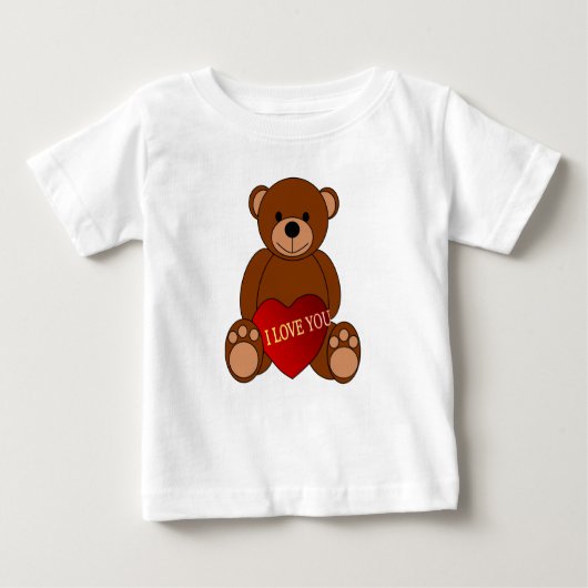 T-shirt Pour Bébé Amour de nounours (Devant)