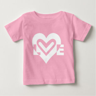 T-shirt Pour Bébé Amour en blanc