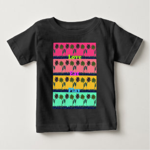 T-shirt Pour Bébé Amour Manger Jouer Impression d'art
