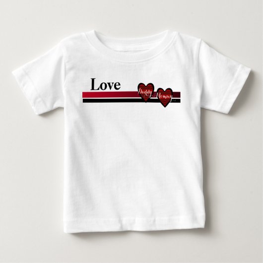 T-shirt Pour Bébé Amour Papa-maman (Devant)