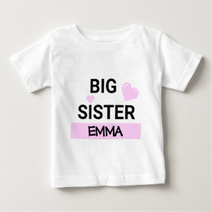 T-shirt Pour Bébé Amour personnalisé Big Sister