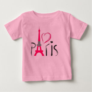 T-shirt Pour Bébé Amour rose Paris
