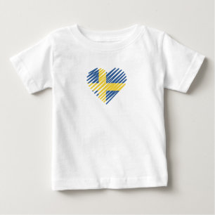 T-shirt Pour Bébé amour suède-01-blanc