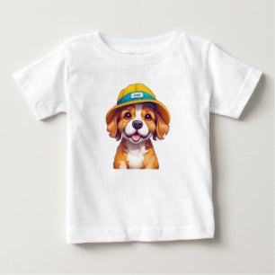 T-shirt Pour Bébé Amoureux de chiens de dessins animés mignons et fa