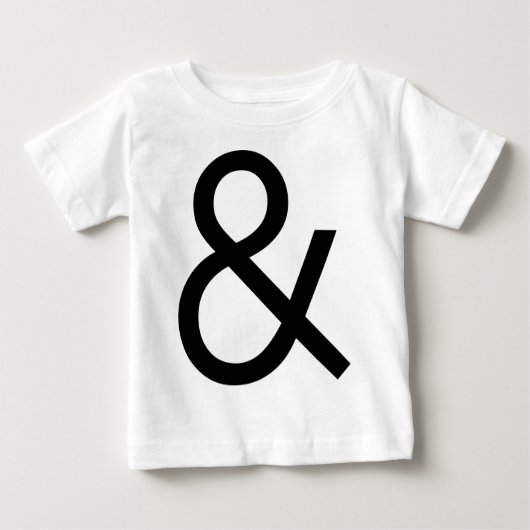 T-shirt Pour Bébé Ampersand - Noir sur la lumière (Devant)
