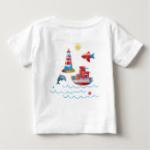 T-shirt Pour Bébé Amusant design nautique (Dos)