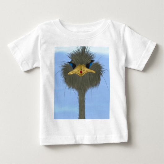 T-shirt Pour Bébé Amusant Ostrich George Et Mignonne Ladybug (Devant)