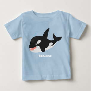 T-shirt Pour Bébé Amusante baleine orque mignonne dessin animé