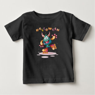 T-shirt Pour Bébé Amusante Halloween Monster Toddler Baby T-Sh