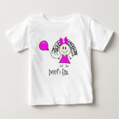 T-shirt Pour Bébé Amusante petite fille (Devant)
