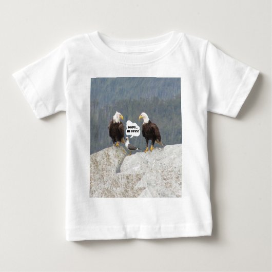 T-shirt Pour Bébé Amusants aigles et mouettes (Devant)