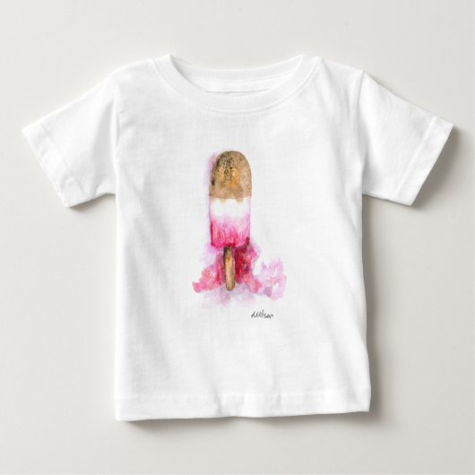 T-shirt Pour Bébé Amusants, chocolat d'été et crapaud de fraises (Devant)