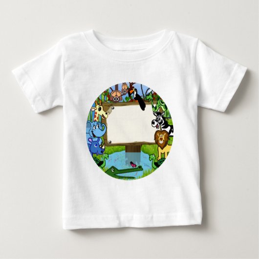 T-shirt Pour Bébé Amusement avec des animaux (Devant)