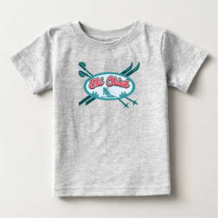 T-shirt Pour Bébé Amusement de snowboard pour fille de ski Cadeau de