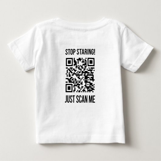 T-shirt Pour Bébé Analyser mon code QR pour un démarrage motivant (Dos)
