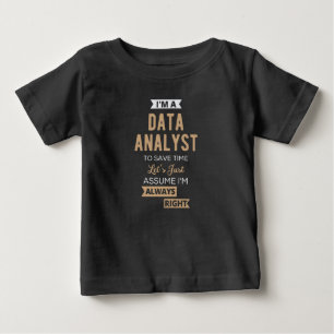 T-shirt Pour Bébé Analyste de données