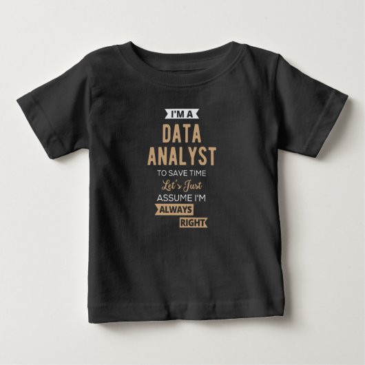 T-shirt Pour Bébé Analyste de données (Devant)
