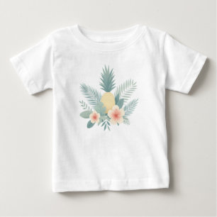 T-shirt Pour Bébé Ananas floral & Hawaiian