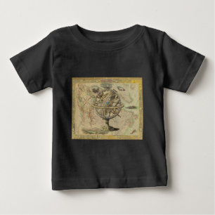 T-shirt Pour Bébé Ancienne carte boussole de l'Amérique britannique