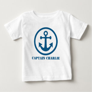 T-shirt Pour Bébé Ancre nautique vêtements de texte personnalisés