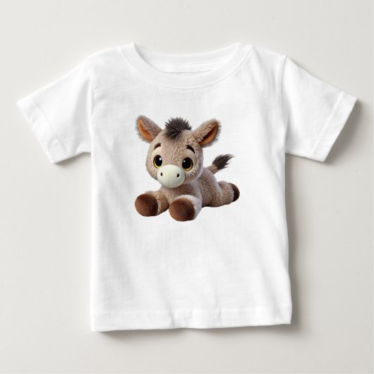 T-shirt Pour Bébé Âne mignon (Devant)