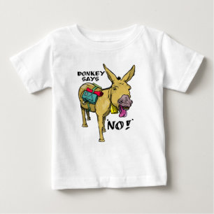 T-shirt Pour Bébé Âne têtu Mule drôle