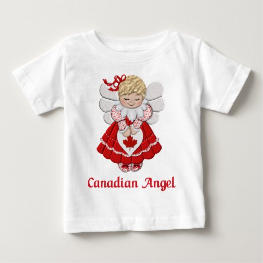 T-shirt Pour Bébé Ange canadien (Devant)