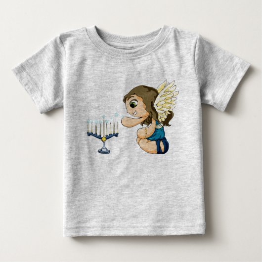 T-shirt Pour Bébé Ange de Menorah (Devant)