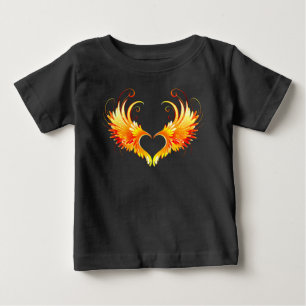 T-shirt Pour Bébé Angel Fire Heart with Wings