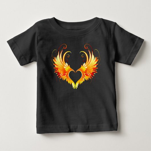T-shirt Pour Bébé Angel Fire Heart with Wings (Devant)