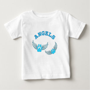 T-shirt Pour Bébé Angel Pis Animaux En Bleu
