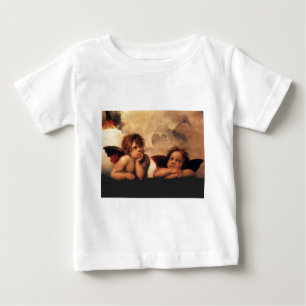 T-shirt Pour Bébé Anges Sistine Madonna de Raphael 2 anges