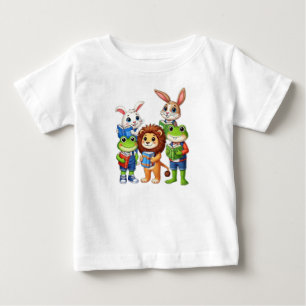 T-shirt Pour Bébé Animal Friends & Books for Little Learners