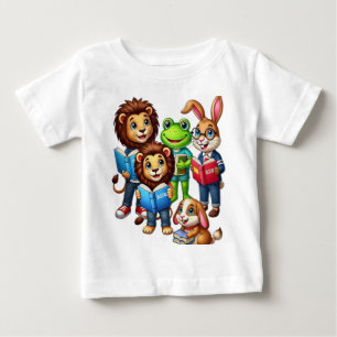 T-shirt Pour Bébé Animal Friends & Books for Little Learners