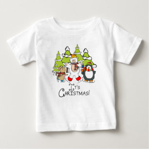 T-shirt Pour Bébé Animaux C'est Noël
